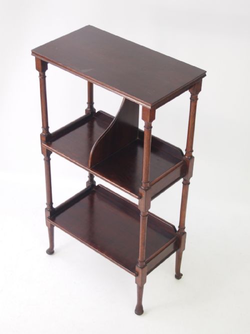 Edwardian Mahogany Open Bookcase