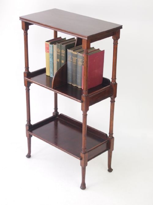 fig 1. Edwardian Mahogany Open Bookcase