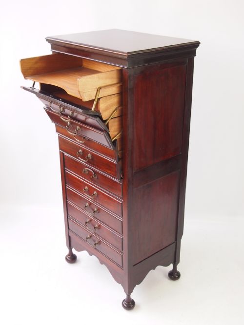 fig 1. Tall & Slim Edwardian Mahogany Music Cabinet