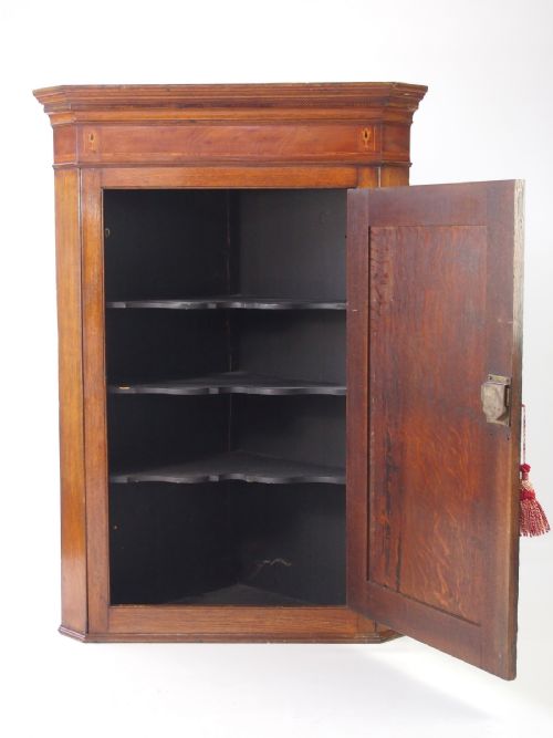 fig 1. Georgian Oak Corner Cupboard