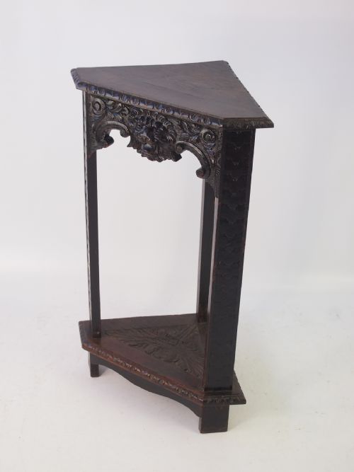 fig 1. Victorian Gothic Revival Corner Plant Stand