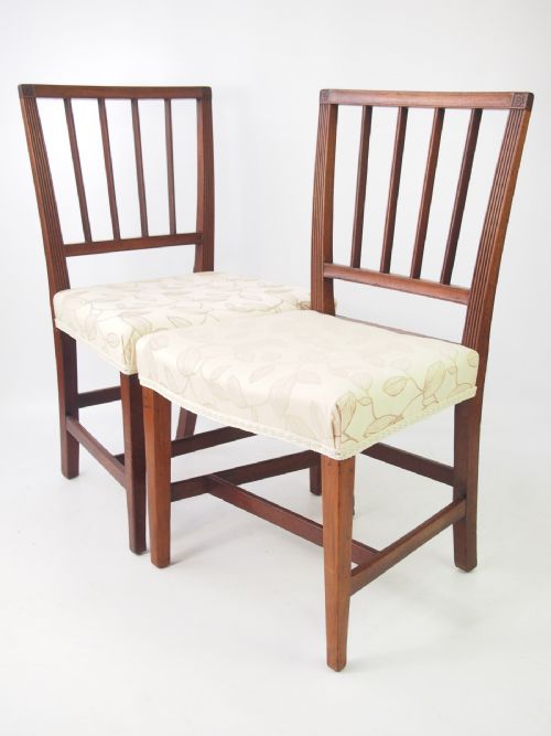 Pair Georgian Mahogany Side Chairs