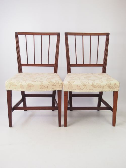 fig 1. Pair Georgian Mahogany Side Chairs