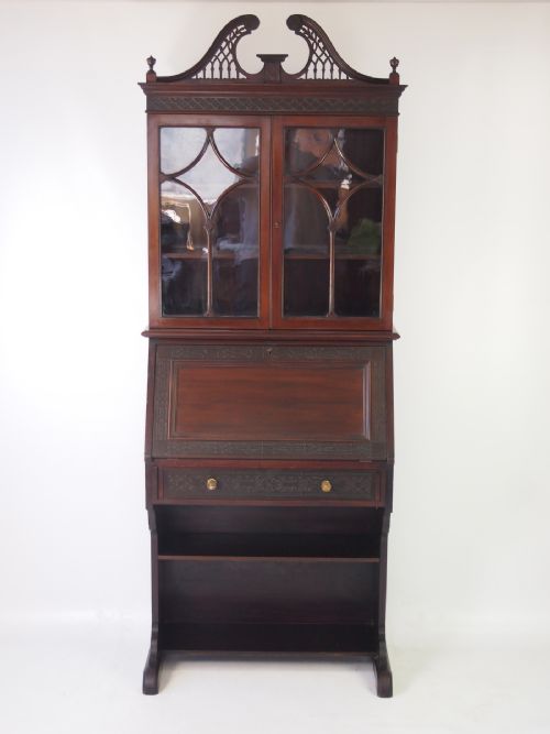 Edwardian Mahogany Bureau Bookcase