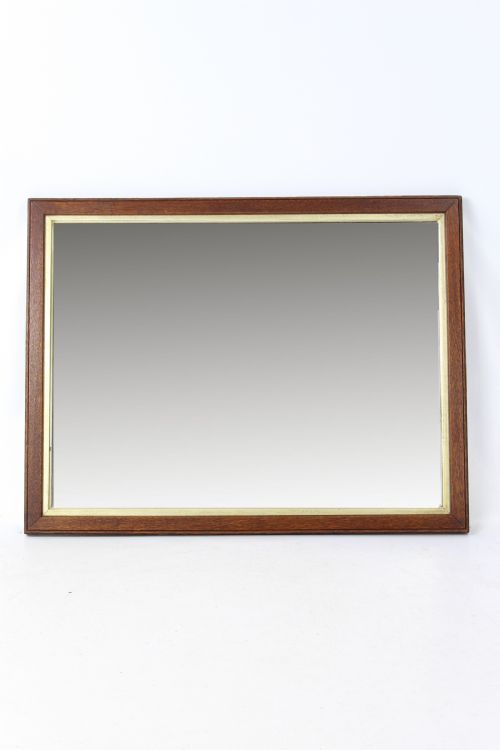 Large Edwardian Oak Wall Mirror