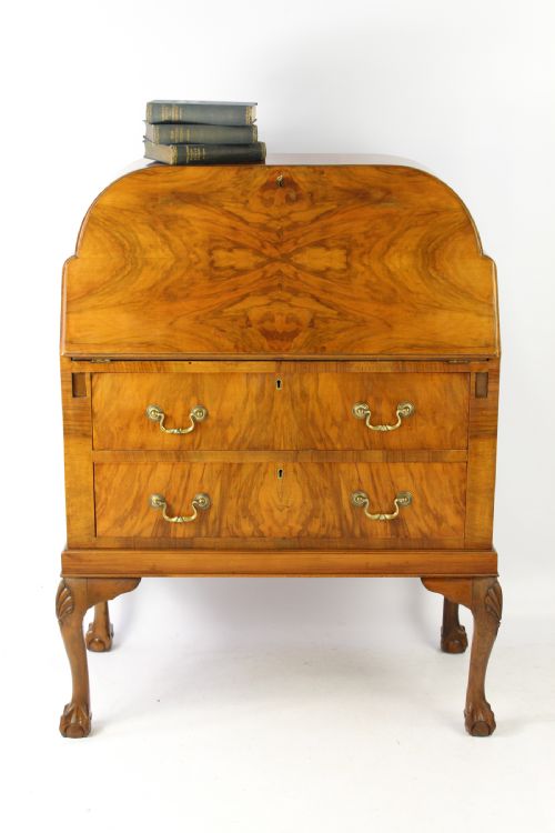fig 1. Small Art Deco Walnut Bureau