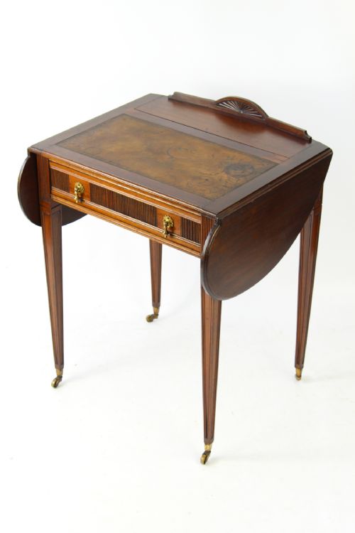 fig 1. Small Edwardian Ladies Writing Desk with Glasgow Label