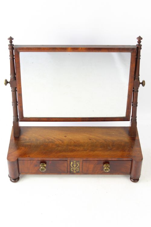 fig 1. Regency Mahogany & Brass Inlaid Dressing Table Mirror