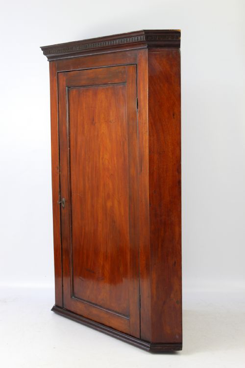 fig 1. Large 19th Century Mahogany Corner Cupboard