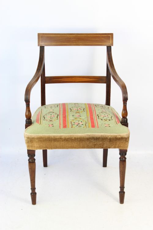 fig 1. Georgian Mahogany Open Armchair