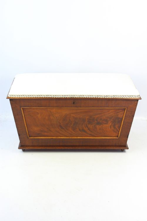 Victorian Mahogany Sarcophagus Shaped Ottoman
