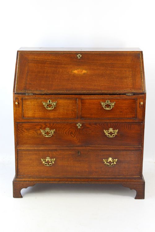 Small Antique Georgian Oak Bureau