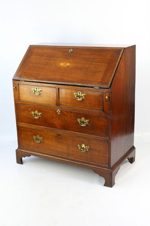 fig 1. Small Antique Georgian Oak Bureau