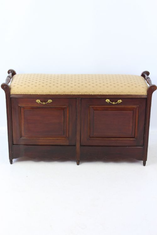 fig 1. Victorian Mahogany Duet Piano Stool
