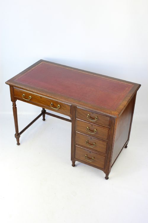 fig 1. Edwardian Mahogany Desk by Maple & Co