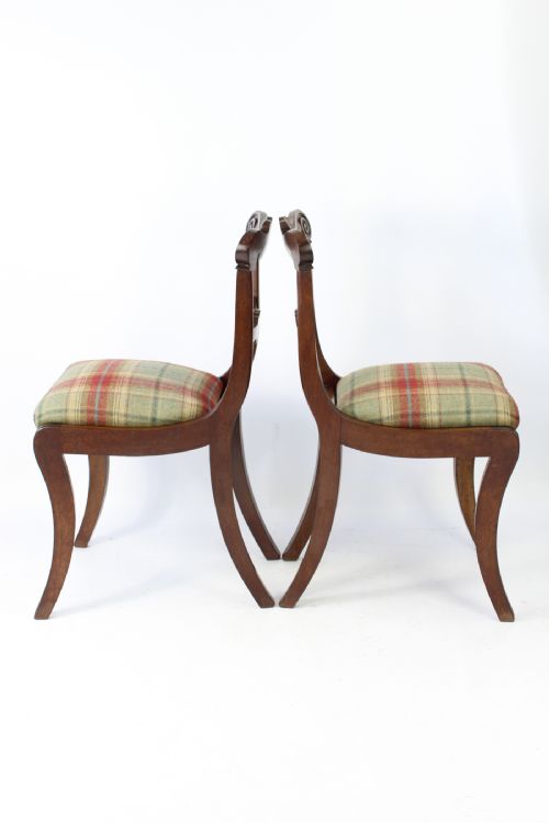 fig 1. Pair William IV Mahogany Chairs