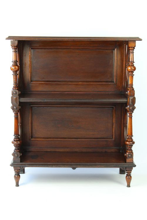 fig 1. Victorian Walnut Open Bookcase
