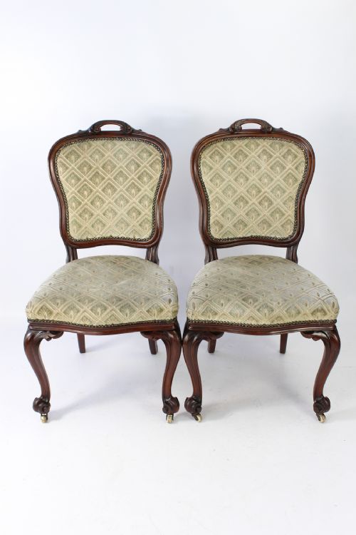 Set 4 Victorian Balloon Back Chairs
