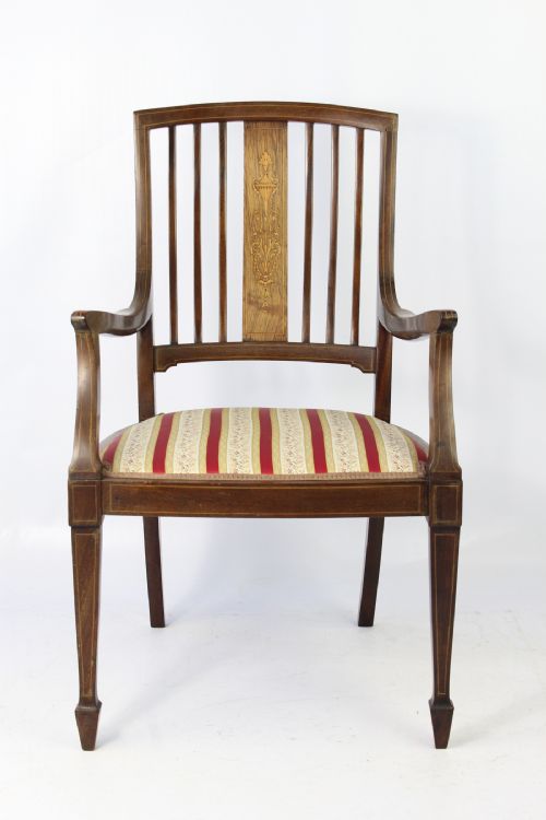 fig 1. Small Victorian Inlaid Rosewood Dressing Table Chair