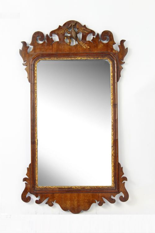 Edwardian Mahogany Chippendale Fretwork Mirror