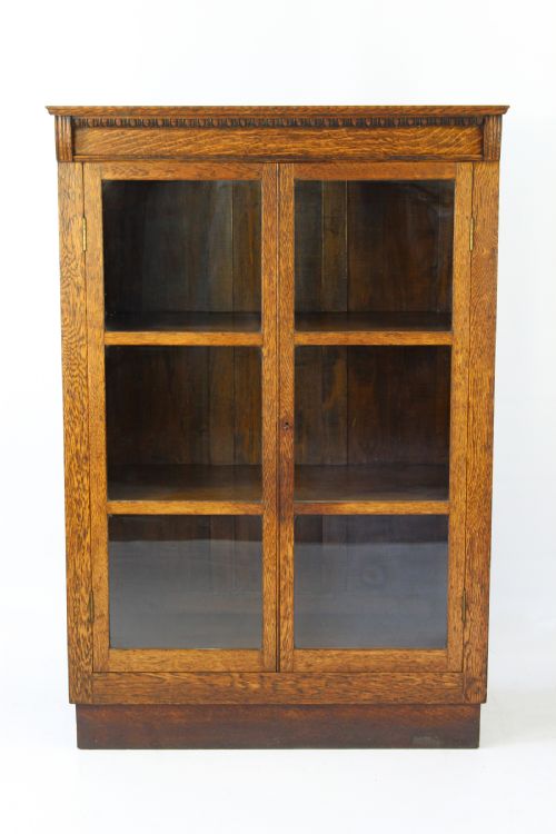 Tall Golden Oak Bookcase
