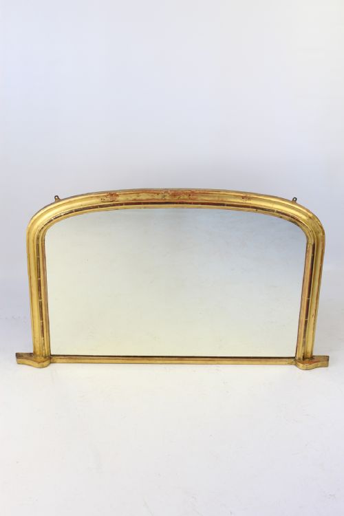 fig 1. Victorian Arched Top Gilt Overmantle Mirror