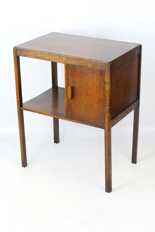 Art Deco Oak Bedside Cabinet