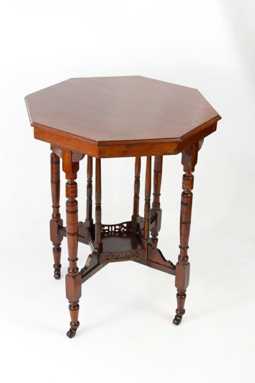 Small Victorian Arts & Crafts Octagonal Side Table