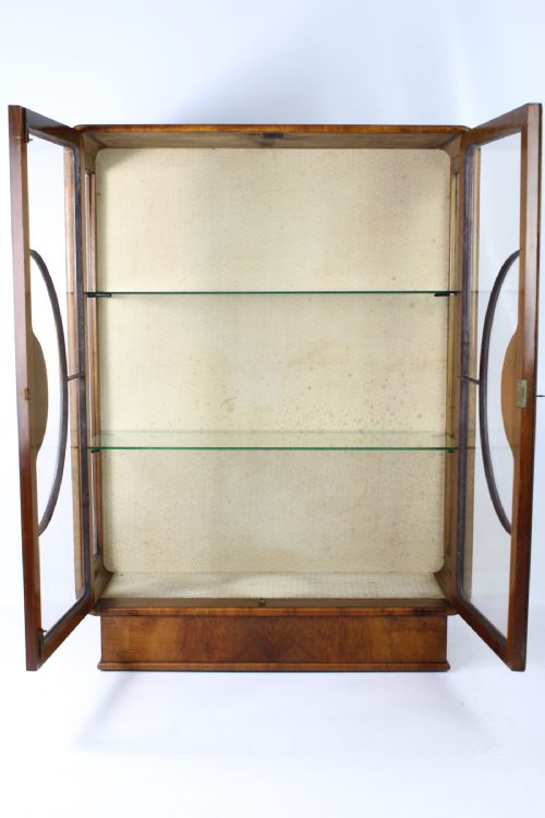 fig 1. Art Deco Walnut Display Cabinet
