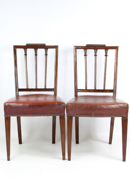 Pair Victorian Mahogany Side Chairs