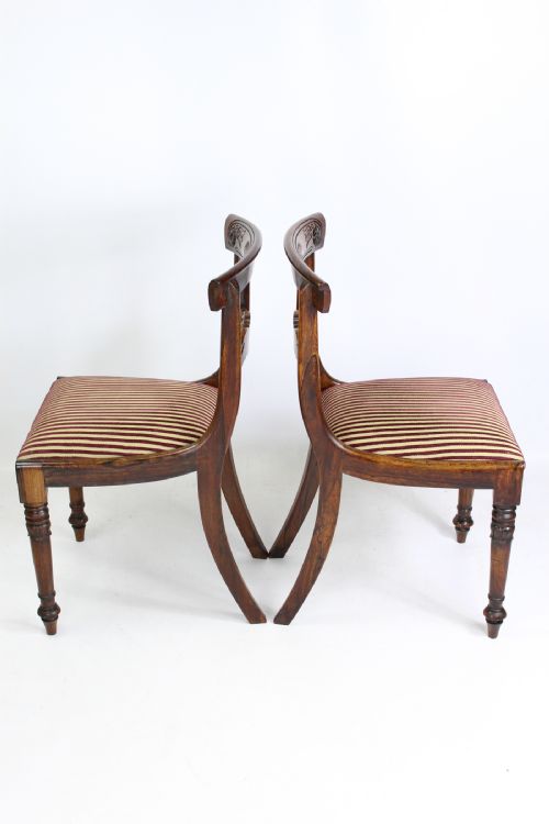 fig 1. Set 4 Antique William IV Rosewood Dining Chairs In The Manner Of Gillows
