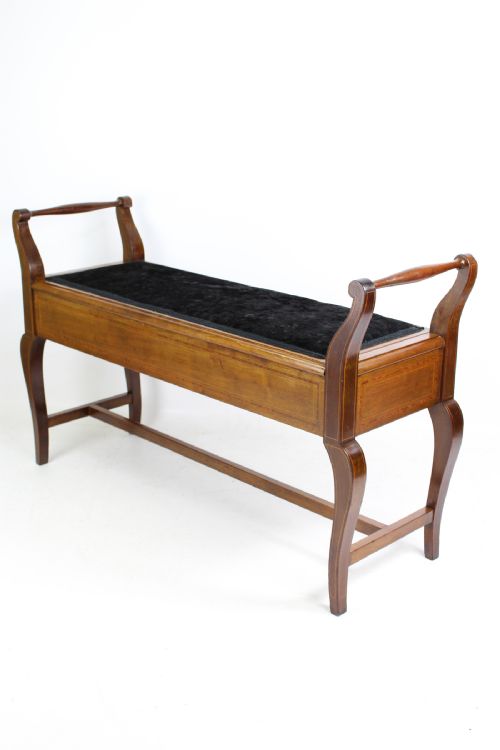 Edwardian Mahogany Duet Piano Stool