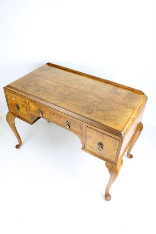 fig 1. Walnut Desk on Cabriole Legs