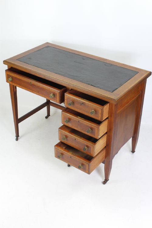 fig 1. Edwardian Mahogany & Inlaid Desk