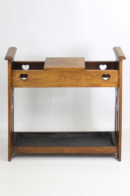 fig 1. Edwardian Arts & Crafts Oak Umbrella Stand