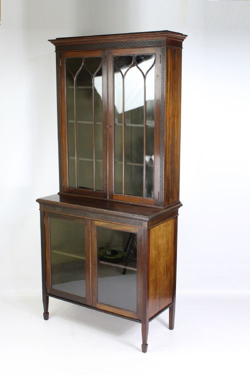 fig 1. Antique Edwardian Mahogany Bookcase