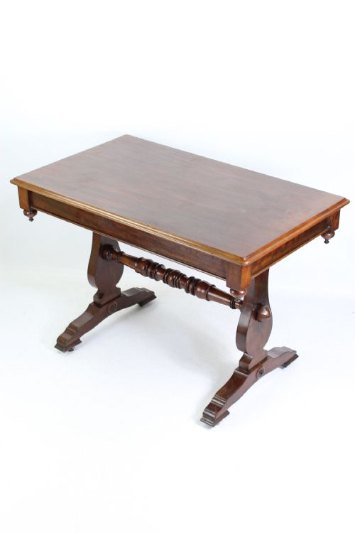 Antique Victorian Mahogany Writing Table / Stretcher Table