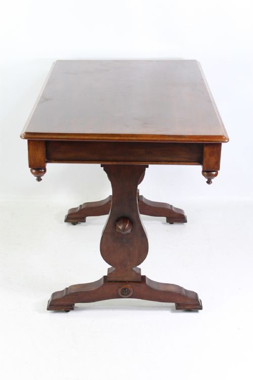 fig 1. Antique Victorian Mahogany Writing Table / Stretcher Table