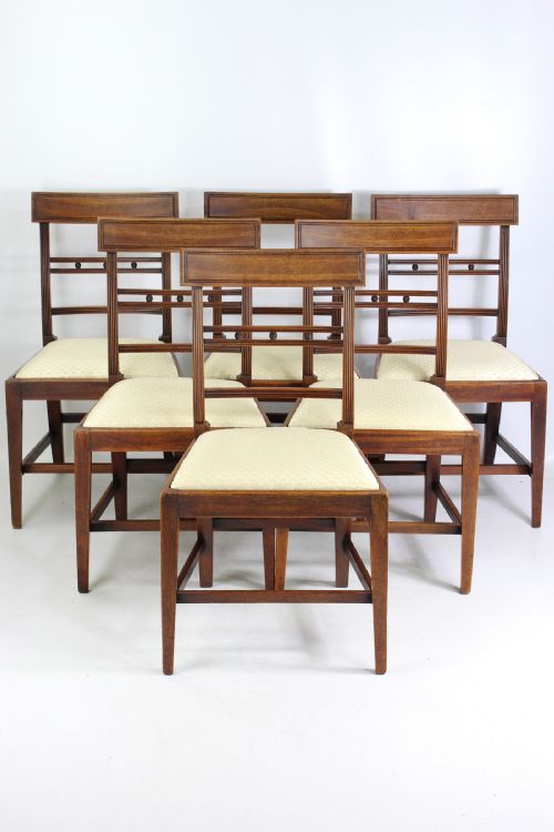 Set 6 Regency Mahogany Dining Chairs