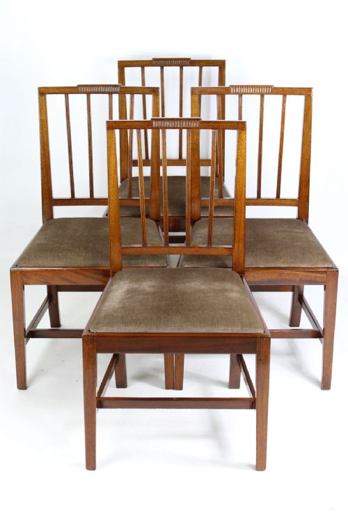Set 4 Antique Georgian Mahogany Dining Chairs