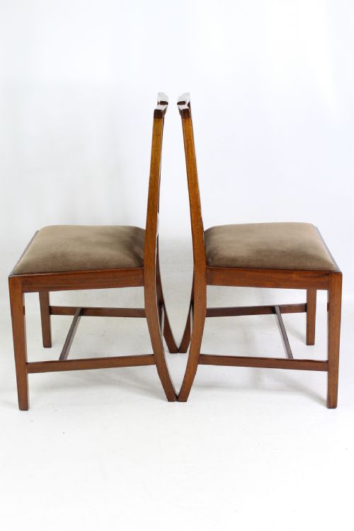 fig 1. Set 4 Antique Georgian Mahogany Dining Chairs