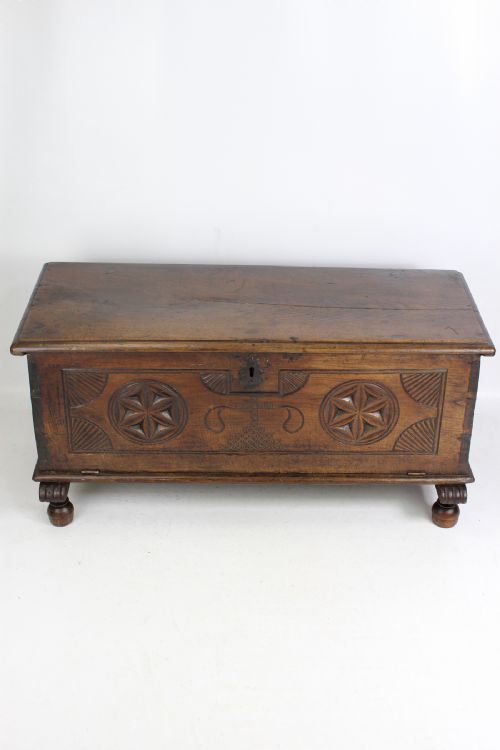 fig 1. Antique Oak Coffer