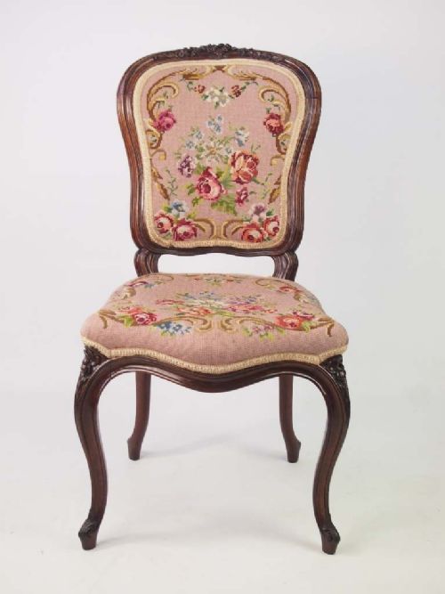 fig 1. Pair Antique French Rosewood Chairs