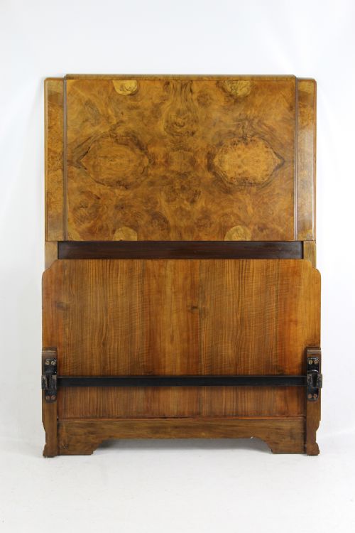 fig 1. Art Deco Burr Walnut Single Bed