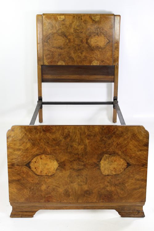 fig 2. Art Deco Burr Walnut Single Bed