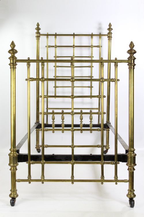 fig 1. Antique Brass Single Bed by Shoolbred