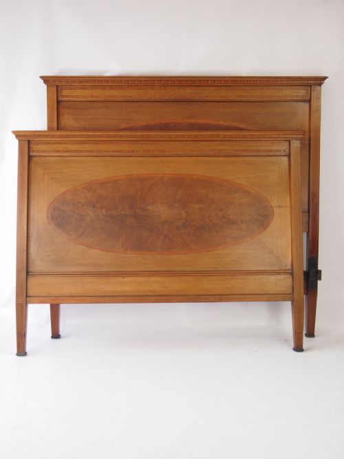 Victorian Mahogany & Inlaid Double Bed