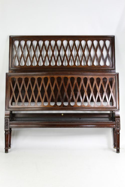 Heals Edwardian Mahogany Small Double Bed (4ft)