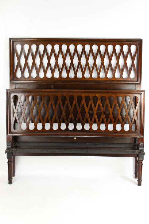fig 1. Heals Edwardian Mahogany Small Double Bed (4FT)