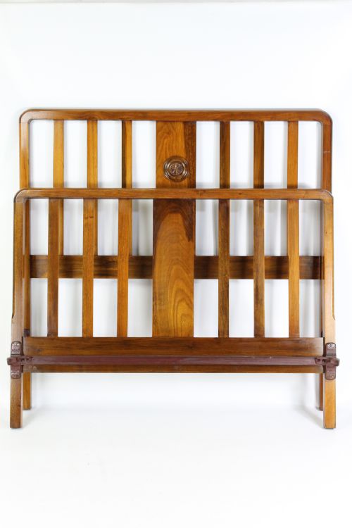 fig 1. Edwardian Walnut Double Bed